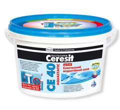 Эластичный водостойкий цветной шов до 5 мм Ceresit CE 40 aquastatic