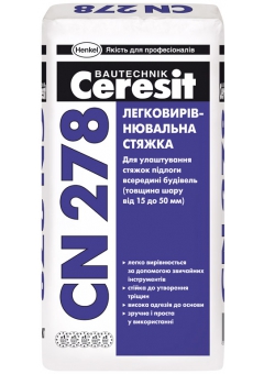 Легковыравнивающаяся стяжка Ceresit CN 278