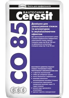 Добавка для изготовления стяжек и штукатурок со звукоизоляционным эффектом Ceresit CO 85