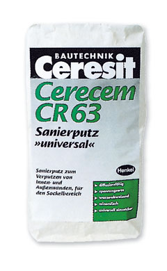 Штукатурка реставрационная универсальная Ceresit CR 63